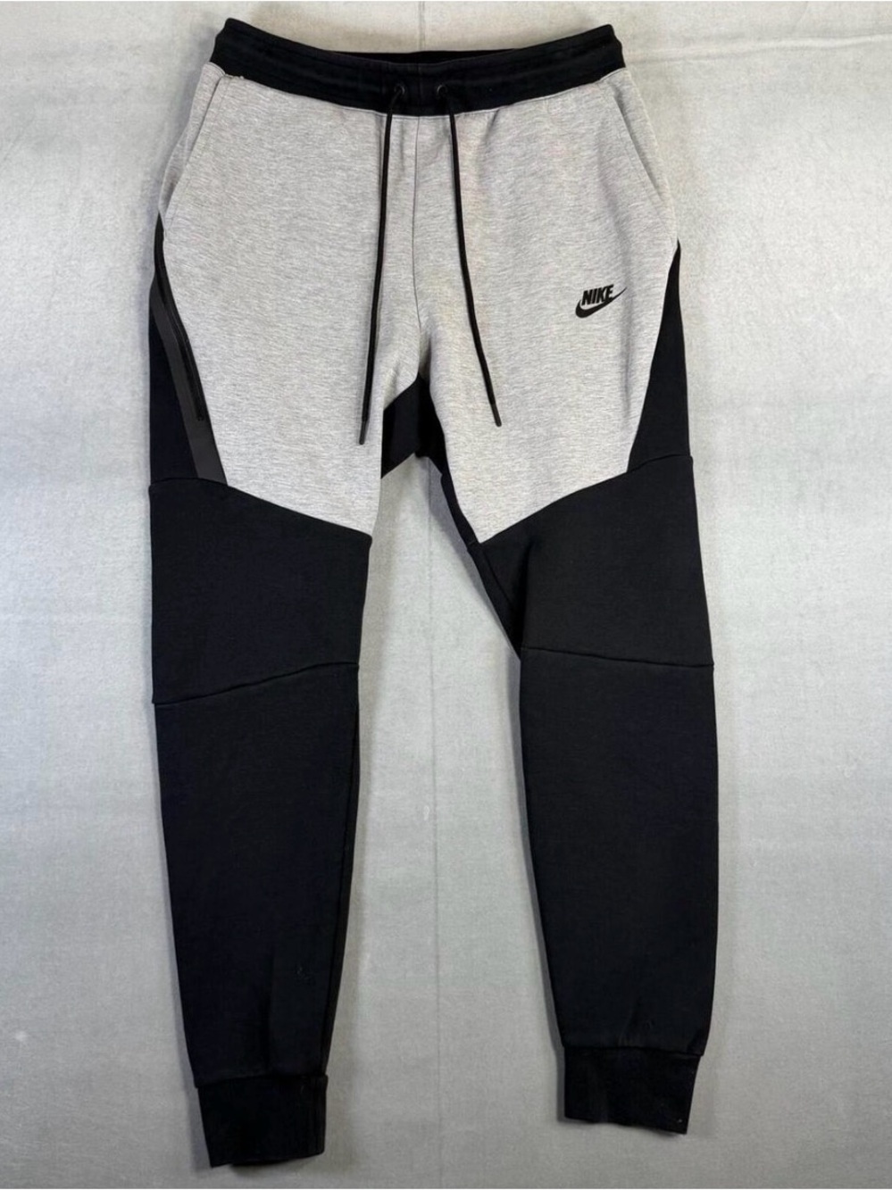 Mens Nike Tech Fleece Black Grey Joggers Size S